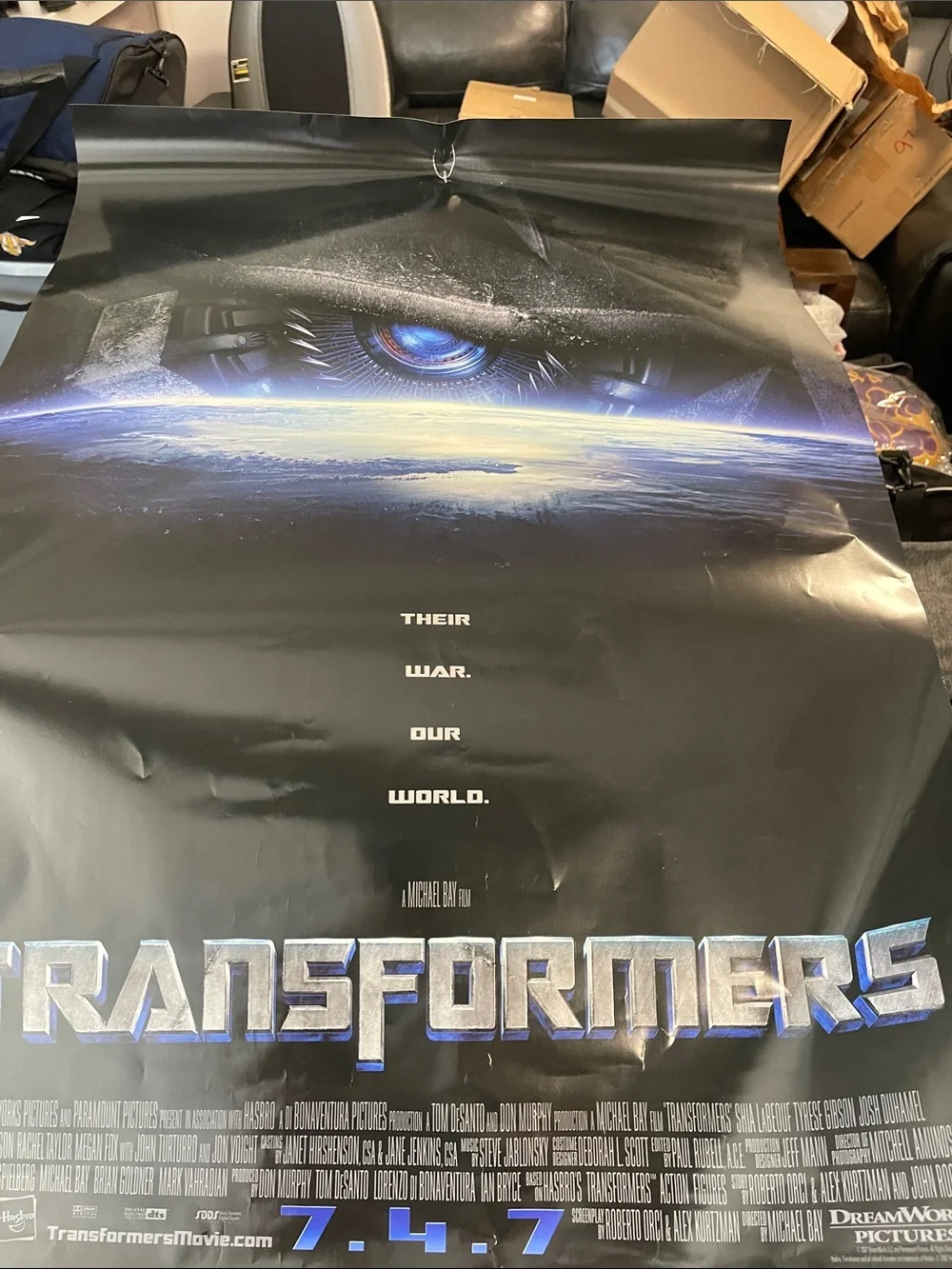 Transformers Movie Poster Wall Art - Black & Blue